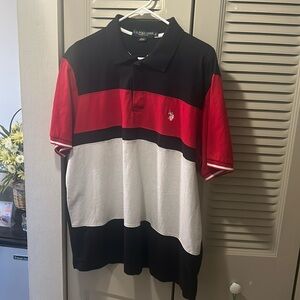 US Polo Association Men’s  Red White and Black Polo Shirt.  Size XL.
